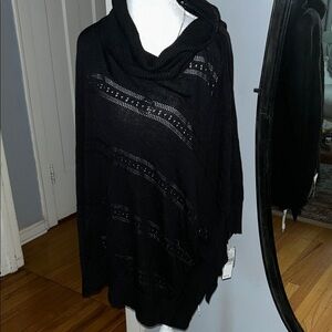 AB Studio Black Cowl Neck Sweater